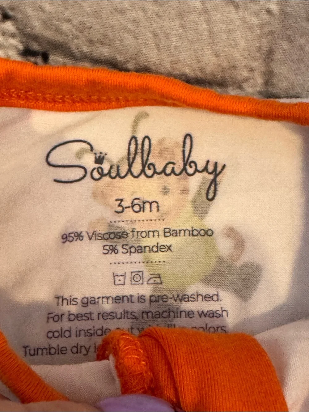 Soul Baby Daniel Tiger Bamboo Zip Romper